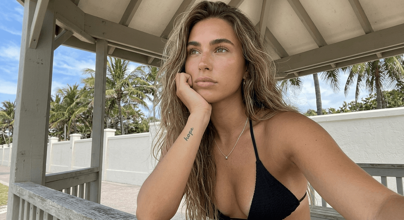 Image d'une jeune femme générée par IA